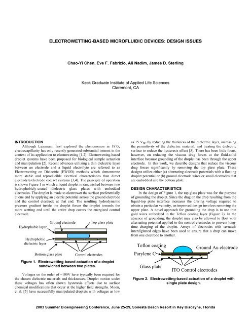 Electrowetting-Based Microfluidic Devices: Design Issues