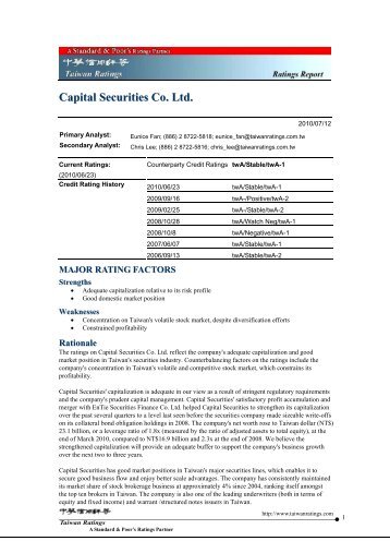 Capital Securities Co. Ltd.