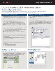 View the CQG Spreader Quick Reference Guide to learn ... - CQG.com