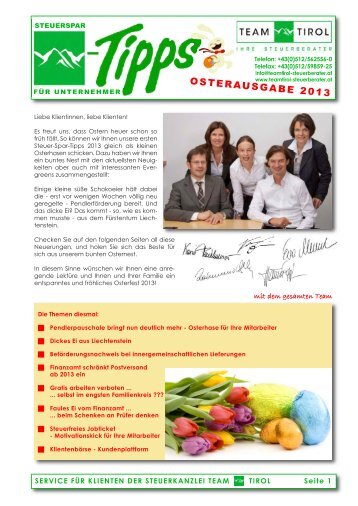 Klientenzeitung als pdf-download - EMF Team Tirol Steuerberater ...