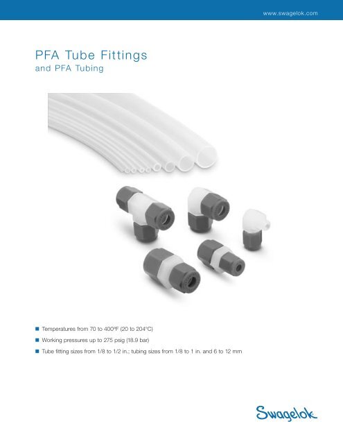 Pfa Tube Fittings And Pfa Tubing Ms 01 05 R5 Infracom