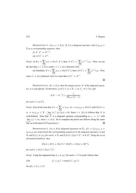 T. Diagana INTEGER POWERS OF SOME UNBOUNDED LINEAR ...