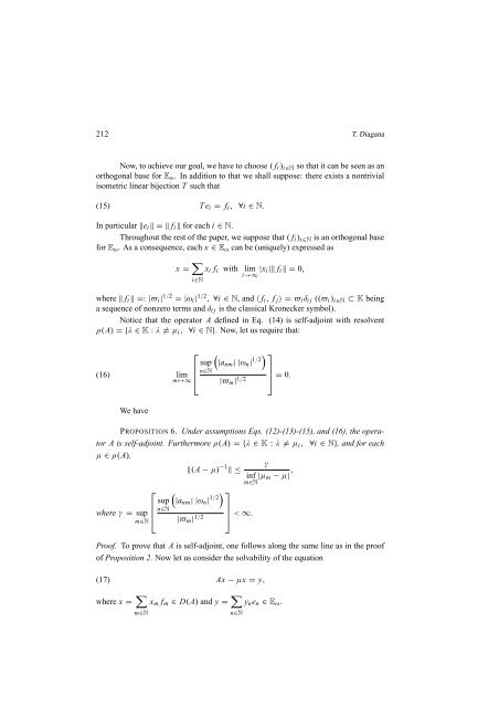 T. Diagana INTEGER POWERS OF SOME UNBOUNDED LINEAR ...
