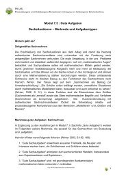 Modul 7.3 : Gute Aufgaben Sachsituationen – Merkmale ... - PIK AS