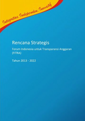 Rencana Strategis - Seknas Fitra