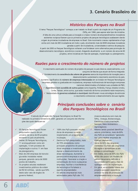 Parques Tecnológicos no Brasil: Estudo, Análise e ... - Anprotec