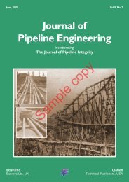 The Journal of Pipeline Integrity - Pipes & Pipelines International ...