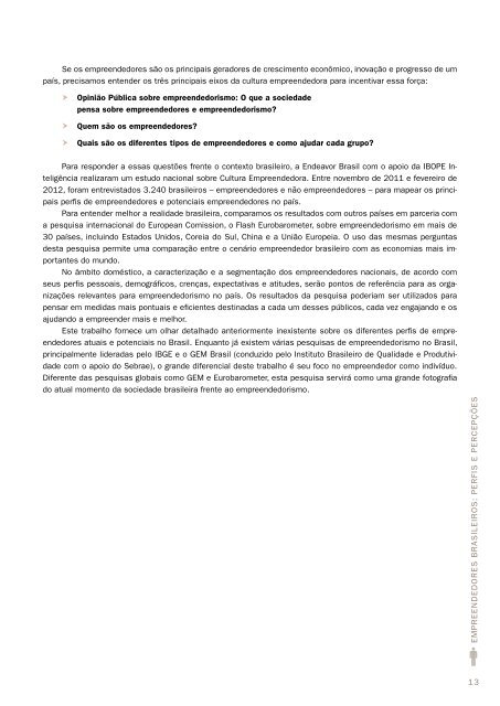 Empreendedores Brasileiros - Perfis e PercepÃ§Ãµes - Sebrae