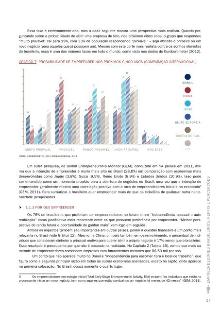 Empreendedores Brasileiros - Perfis e PercepÃ§Ãµes - Sebrae