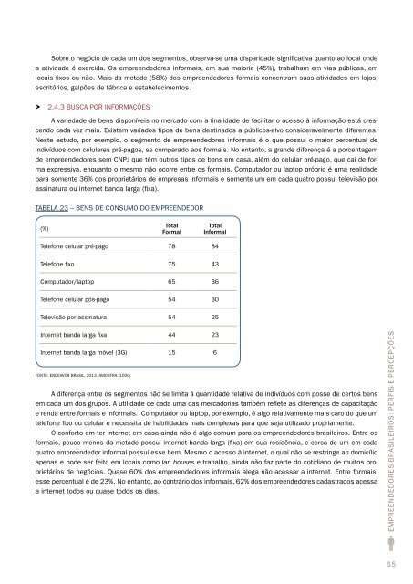 Empreendedores Brasileiros - Perfis e PercepÃ§Ãµes - Sebrae