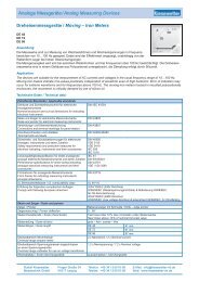 Analoge MessgerÃ¤te / Analog Measuring Devices - Kiesewetter-mt.de