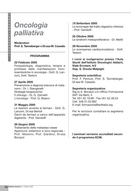 Febbraio 2005 - Ordine dei Medici di Bologna