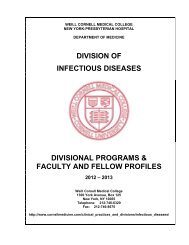 Division Brochure 2012 - Weill Cornell Department of Medicine