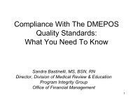 Compliance With The DMEPOS Quality Standards - Centers for ...