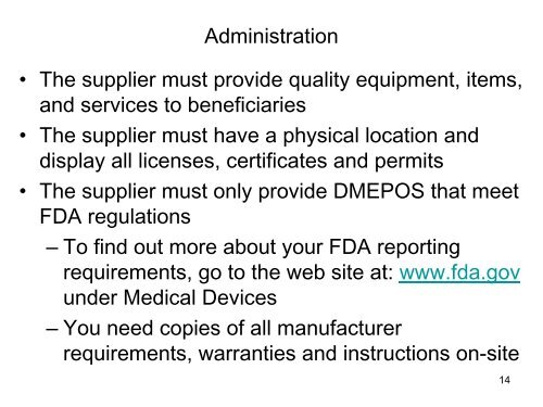 Compliance With The DMEPOS Quality Standards - Centers for ...