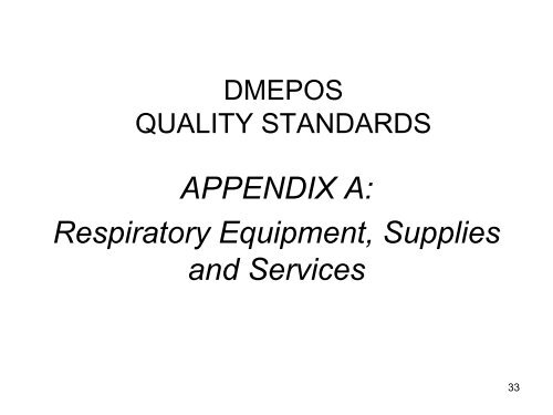 Compliance With The DMEPOS Quality Standards - Centers for ...