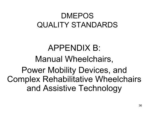 Compliance With The DMEPOS Quality Standards - Centers for ...