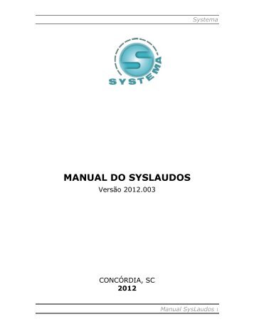 MANUAL DO SYSLAUDOS