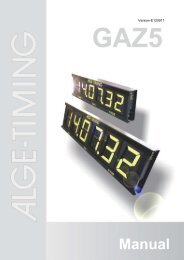 GAZ5 Manual - Alge-Timing