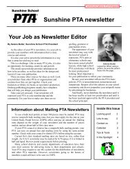 15. Sample PTA newsletter - The California State PTA