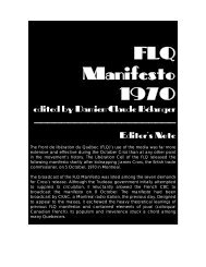 FLQ Manifesto 1970 - Marianopolis