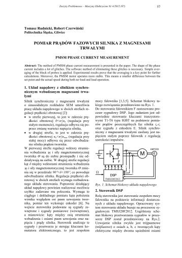 pomiar prądów fazowych silnika z magnesami trwałymi - Komel