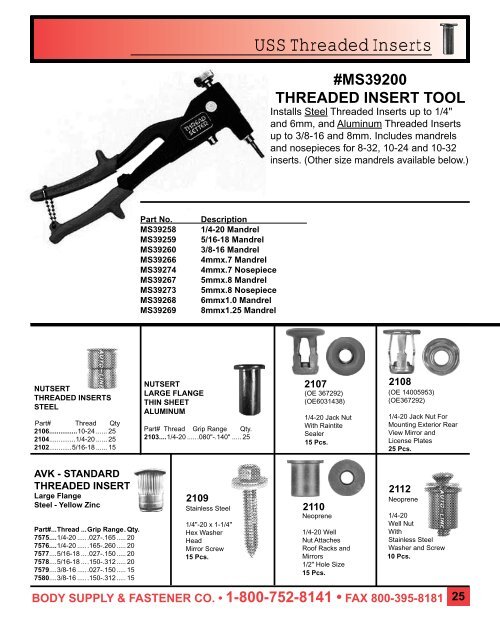 8066-620 - Body Supply and Fastener Company