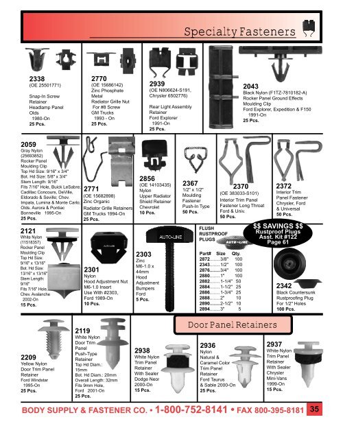 8066-620 - Body Supply and Fastener Company