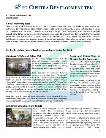 CTRA_Press Release_20110Rev - Ciputra Development