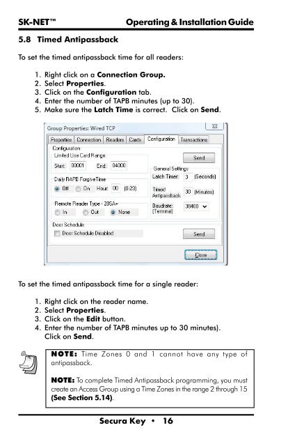 SK-NET™ Operating & Installation Guide - Secura Key