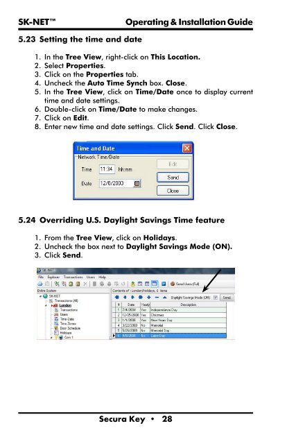 SK-NET™ Operating & Installation Guide - Secura Key