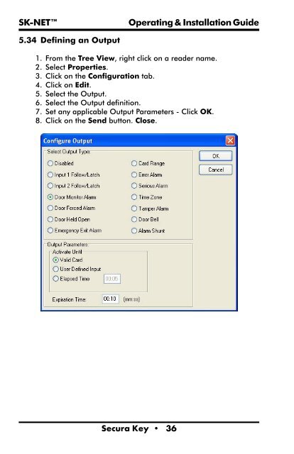 SK-NET™ Operating & Installation Guide - Secura Key