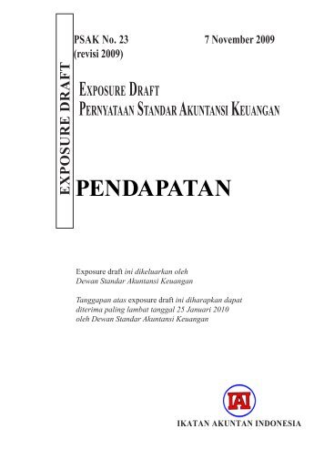 ED PSAK 23 Ã¢Â€Â“ (revisi 2009) Pendapatan - Blog Staff UI