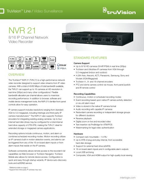 Truvision nvr hotsell 21