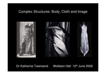 Complex Structures: Body, Cloth and Image