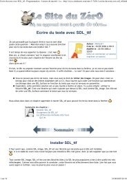 Ecrire du texte avec SDL_ttf - Programmation - Lecture ... - resoo.org