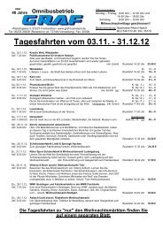 Tagesfahrten vom 03.11. - 31.12.12 - Graf Busreisen Frankenthal