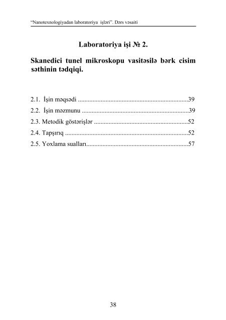 Laboratoriya iÅi â 2. Skanedici tunel mikroskopu vasitÉsilÉ bÉrk ...