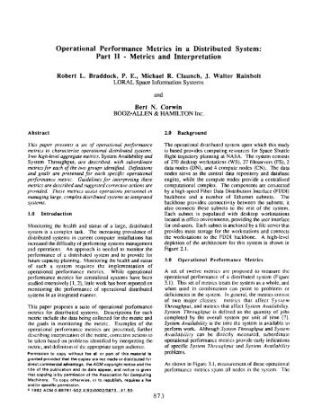 Operational Performance Metrics in a Distributed System ... - Terena