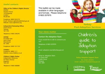 Child's Guide to Adoption Leaflet