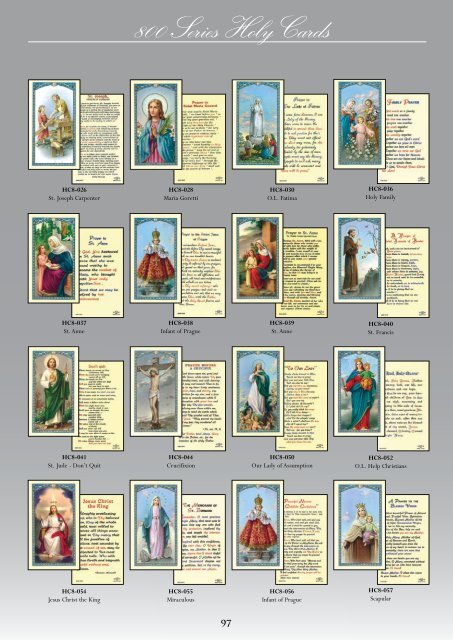 800 Series Holy Cards - Christian Supplies
