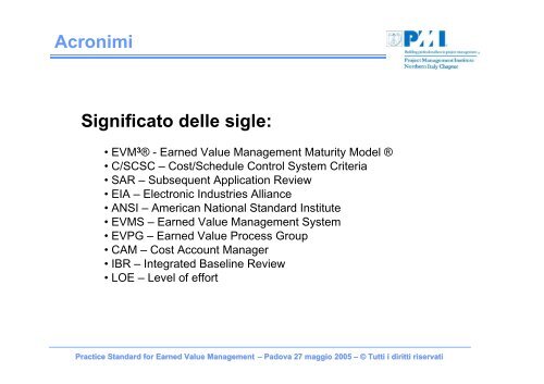 Practice Standard for Earned Value Management - PMI-NIC