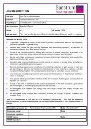 Job Description and Person Specification - Spectrum Housing Group