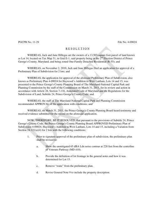 PGCPB No. 11-29 File No. 4-09024 RESOLUTION WHEREAS, Jack ...