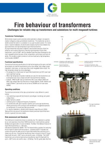 Fire behaviour of transformers - Cgglobal.com