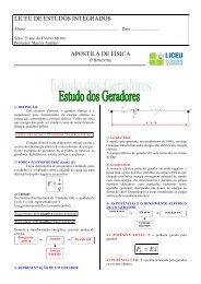 Estudo dos Geradores - Liceu de Estudos Integrados