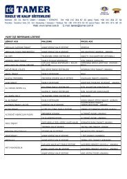 YURT İÇİ REFERANS LİSTESİ - Tamer inşaat çelik kalıp sanayi