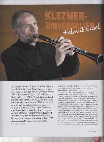 Klezmer Universalien – SONIC 1/2013 - Helmut Eisel