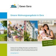 Unsere Wohnungsangebote in Gera - Standorte der TAG ...