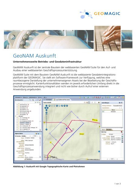 GeoNAM Auskunft Geomagic GmbH